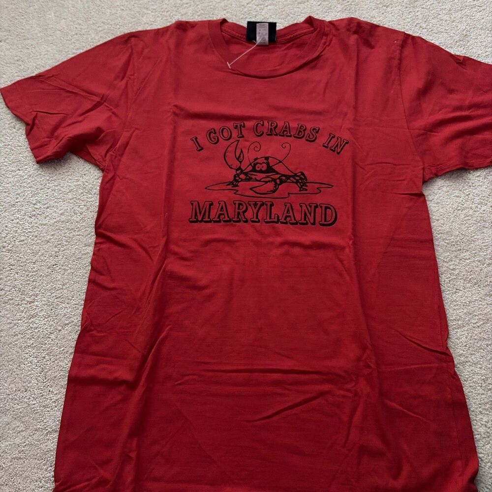 I Got Crabs In Maryland Funny Quote Unisex Tee, Humor T-Shirt, Crab Lover Size M